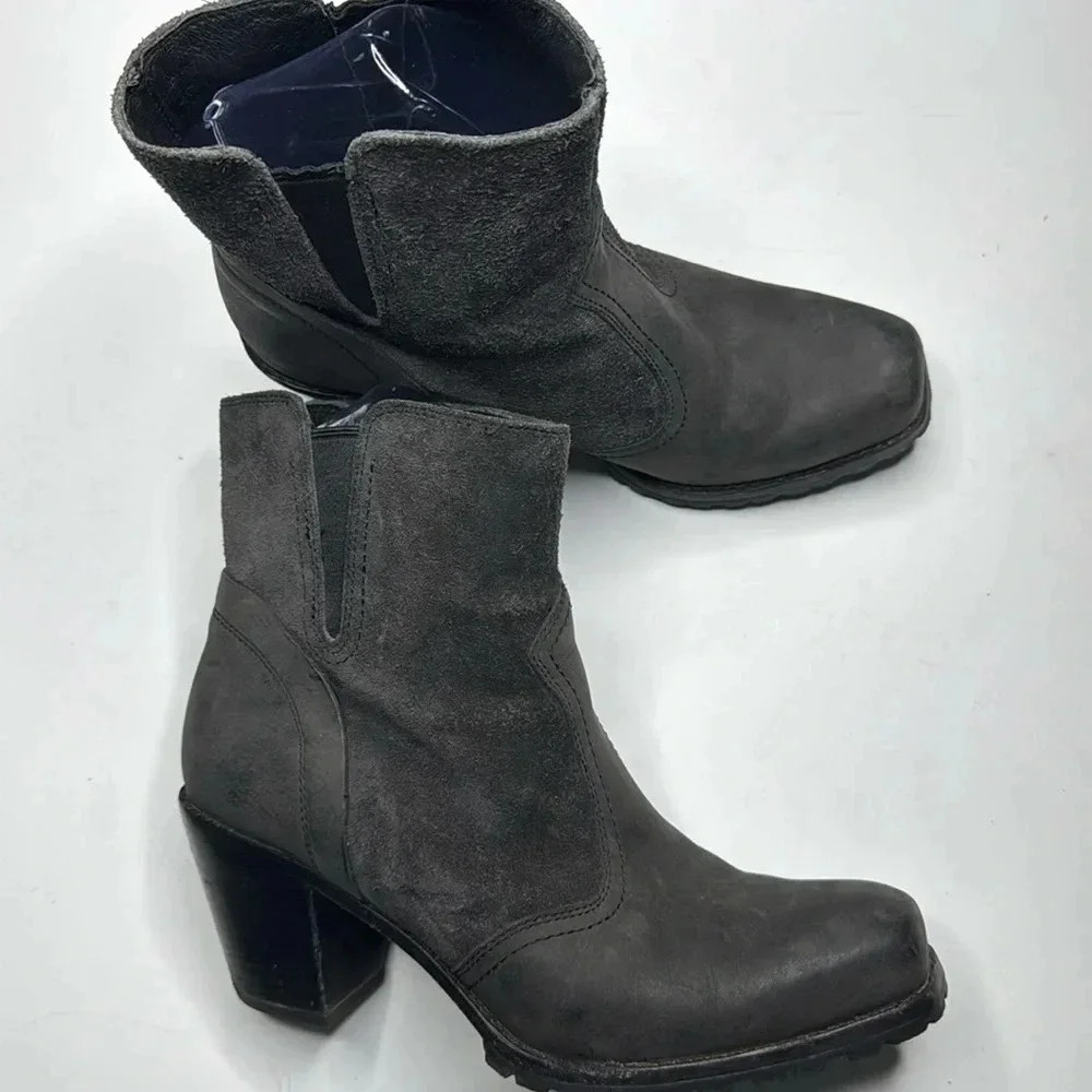 Woolrich Size 9.5 KIVA Gray Winter Smoke Leather Western Boots New Womens Shoes